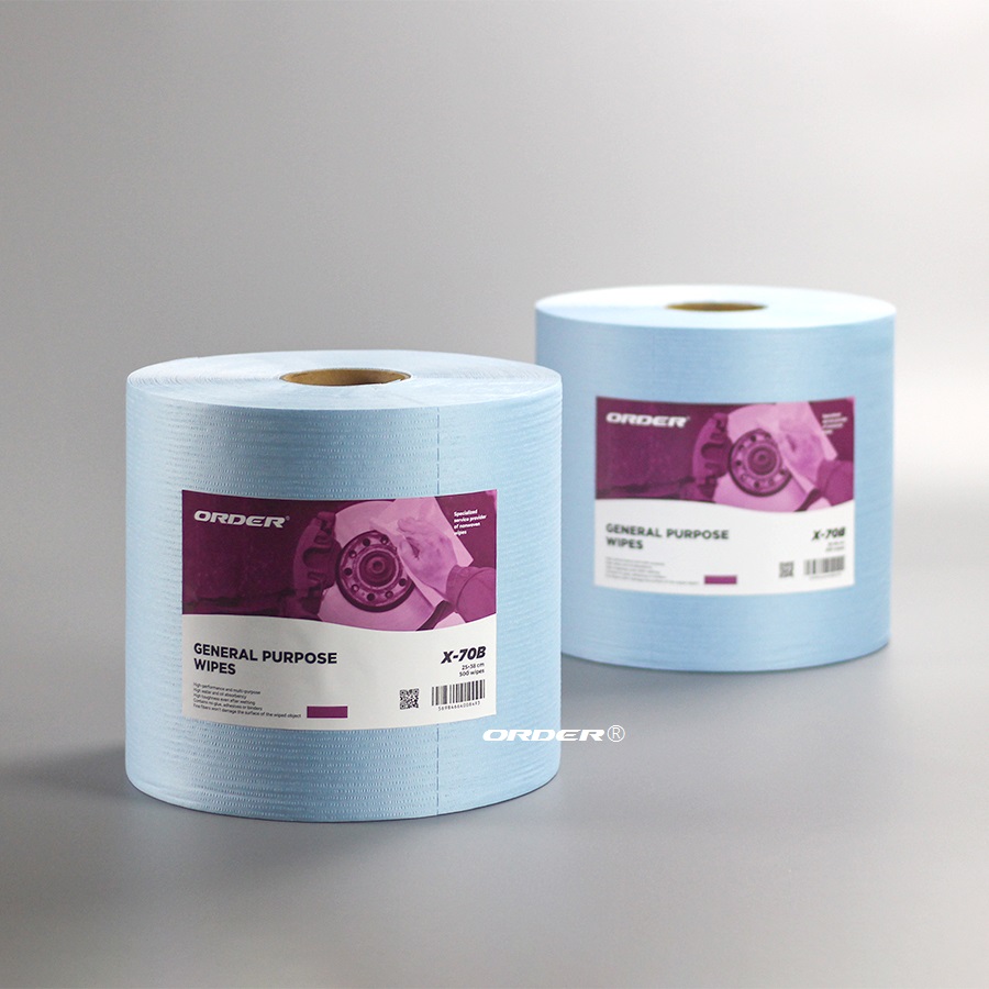 苏州欧德ORDER®X-70B蓝色点断大卷多用途工业擦拭布