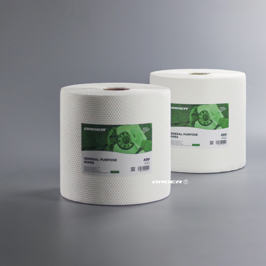 欧德ORDER®KIM-X80W 大卷式压花高吸油吸水多用途强韧无纺擦拭布
