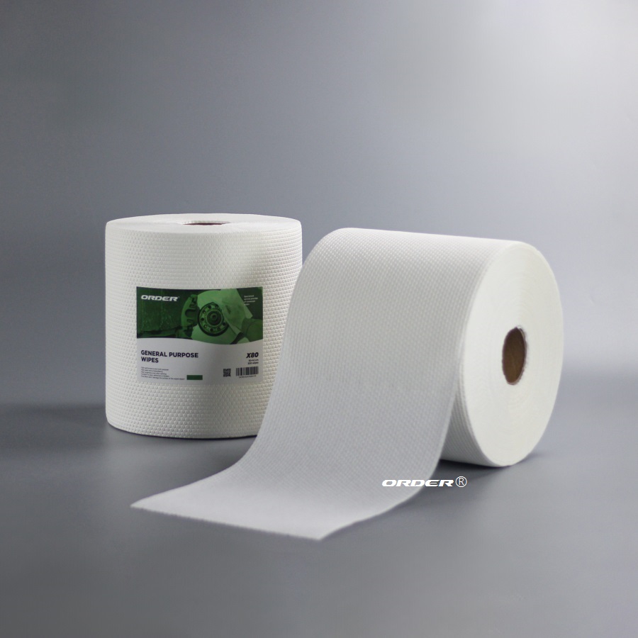 欧德ORDER®KIM-X80W 大卷式压花高吸油吸水多用途强韧无纺擦拭布