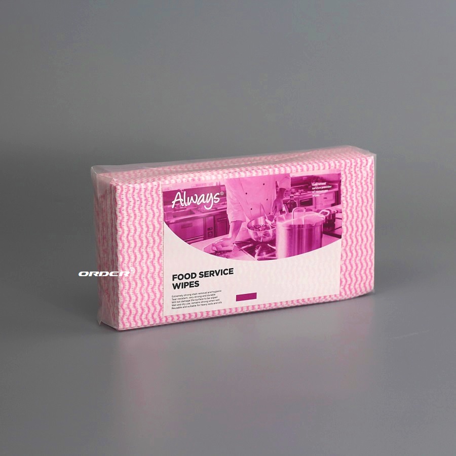 欧德ORDER®代工生产30cmx60cm折叠无纺布连锁快餐店前台餐桌清洁擦拭抹布