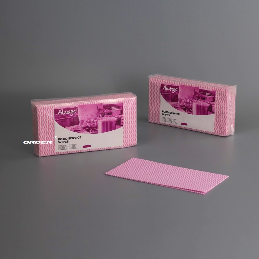 欧德ORDER®代工生产30cmx60cm折叠无纺布连锁快餐店前台餐桌清洁擦拭抹布