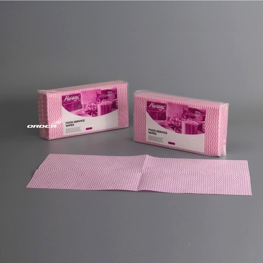 欧德ORDER®代工生产30cmx60cm折叠无纺布连锁快餐店前台餐桌清洁擦拭抹布
