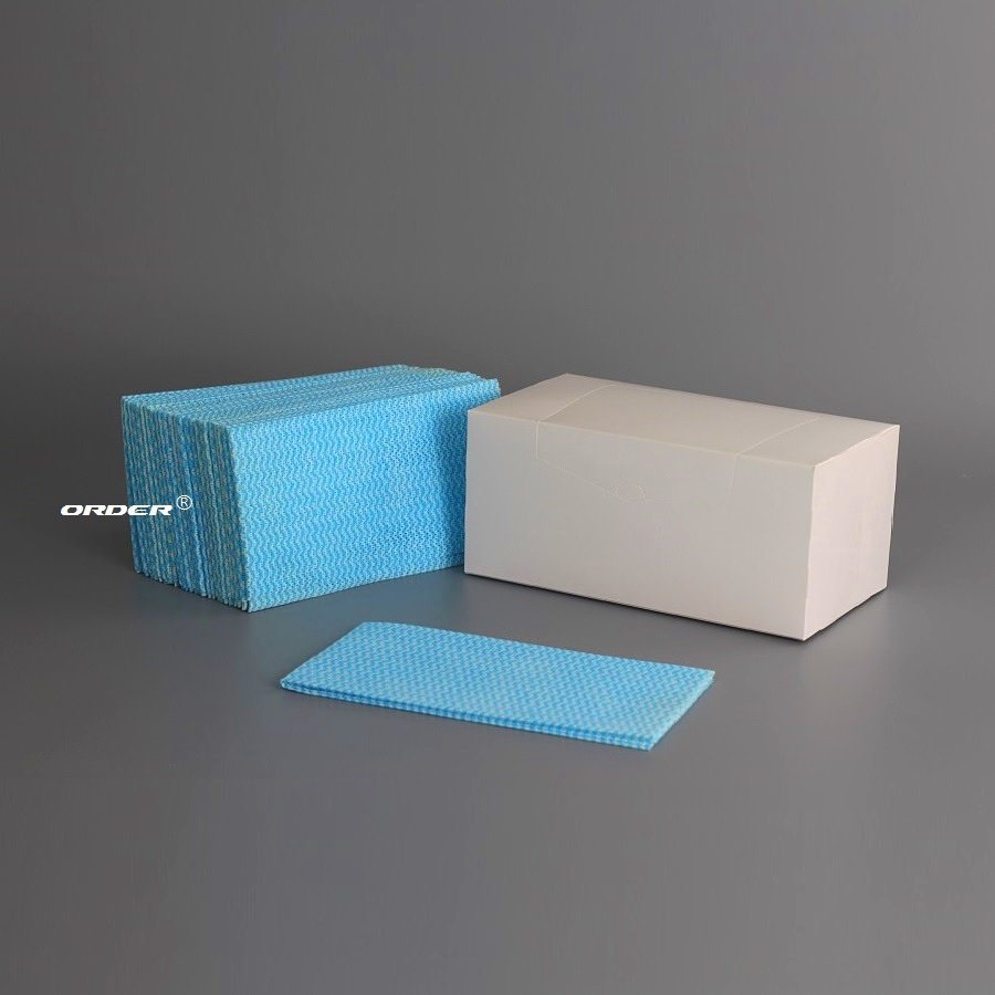 欧德ORDER®代工生产大尺寸60cmx60cm折叠无纺清洁擦拭抹布毛巾