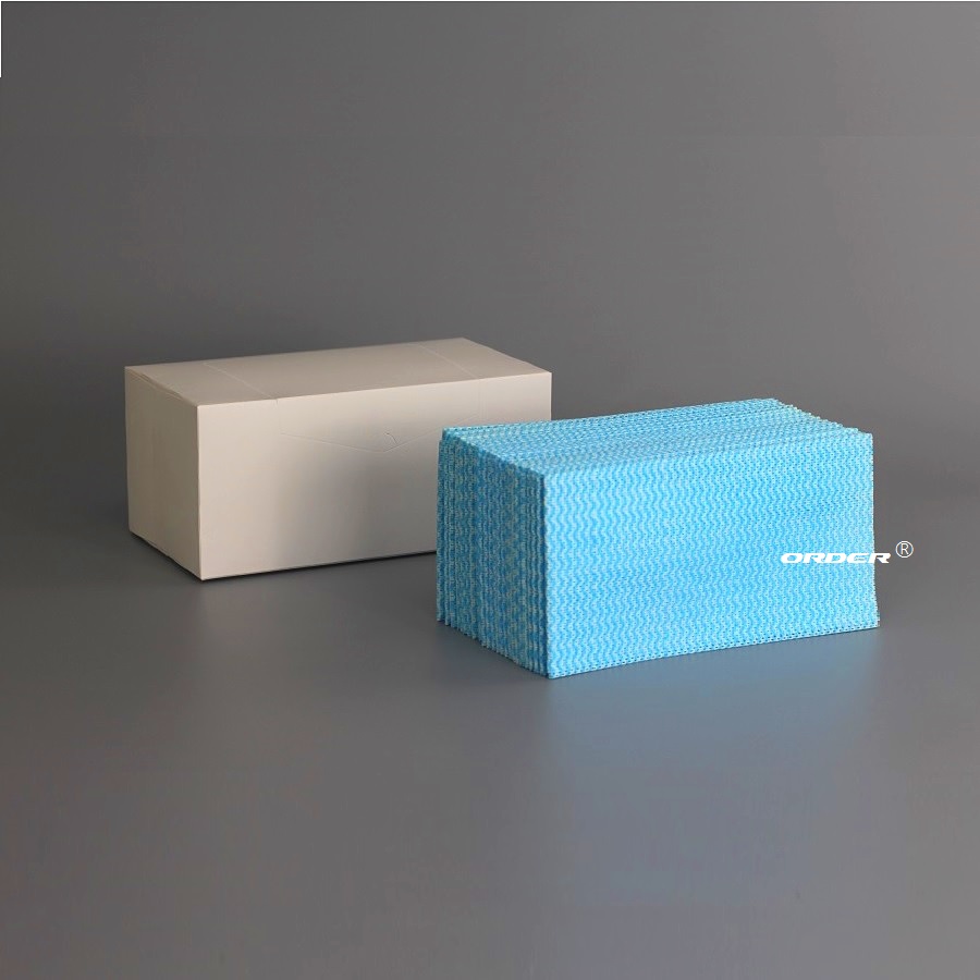 欧德ORDER®代工生产大尺寸60cmx60cm折叠无纺清洁擦拭抹布毛巾