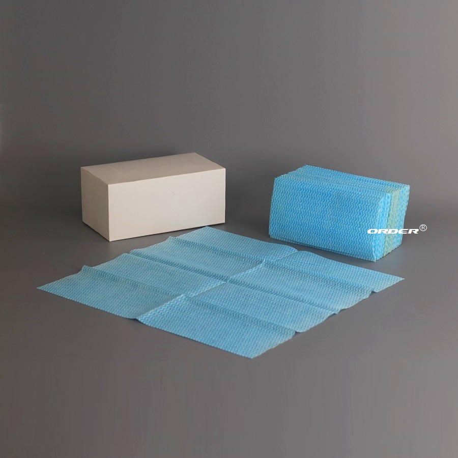 欧德ORDER®代工生产大尺寸60cmx60cm折叠无纺清洁擦拭抹布毛巾