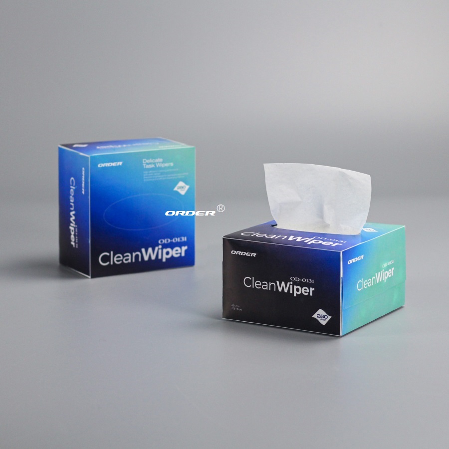 欧德ORDER®CLEAN WIPER 0131-10盒装抽取式无尘实验室精密仪器无尘擦拭纸镜头擦拭纸