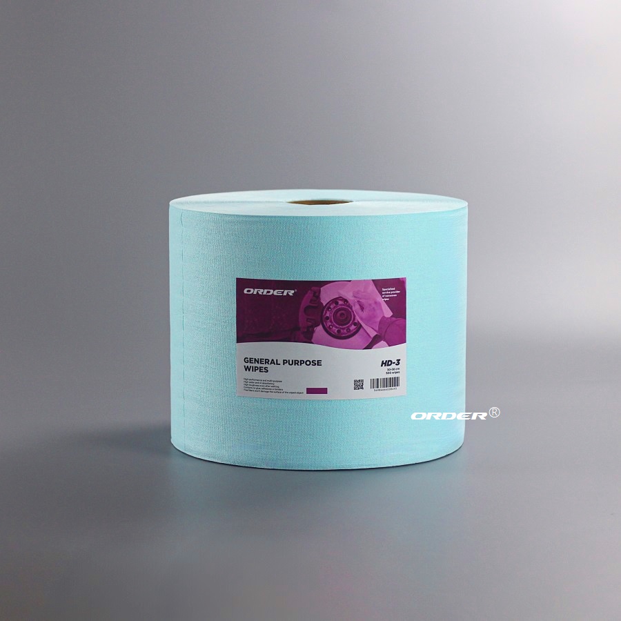 欧德ORDER®‌重型工业大卷用途表面清洁处理高摩擦除胶无纺擦拭布