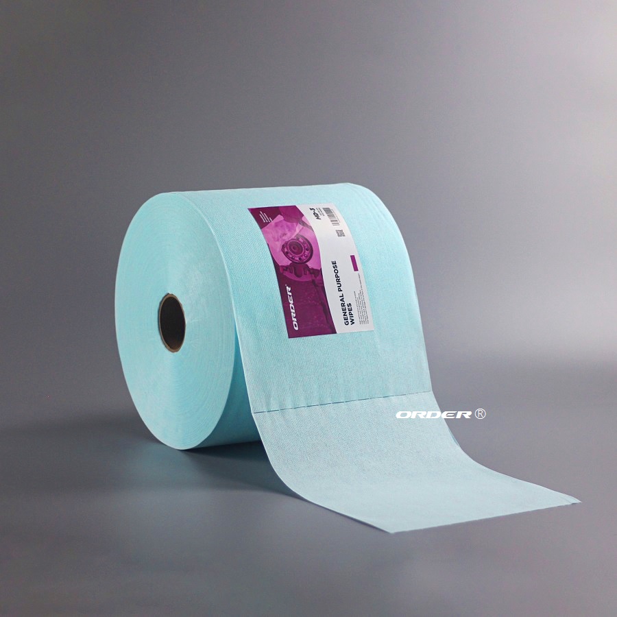 欧德ORDER®‌重型工业大卷用途表面清洁处理高摩擦除胶无纺擦拭布