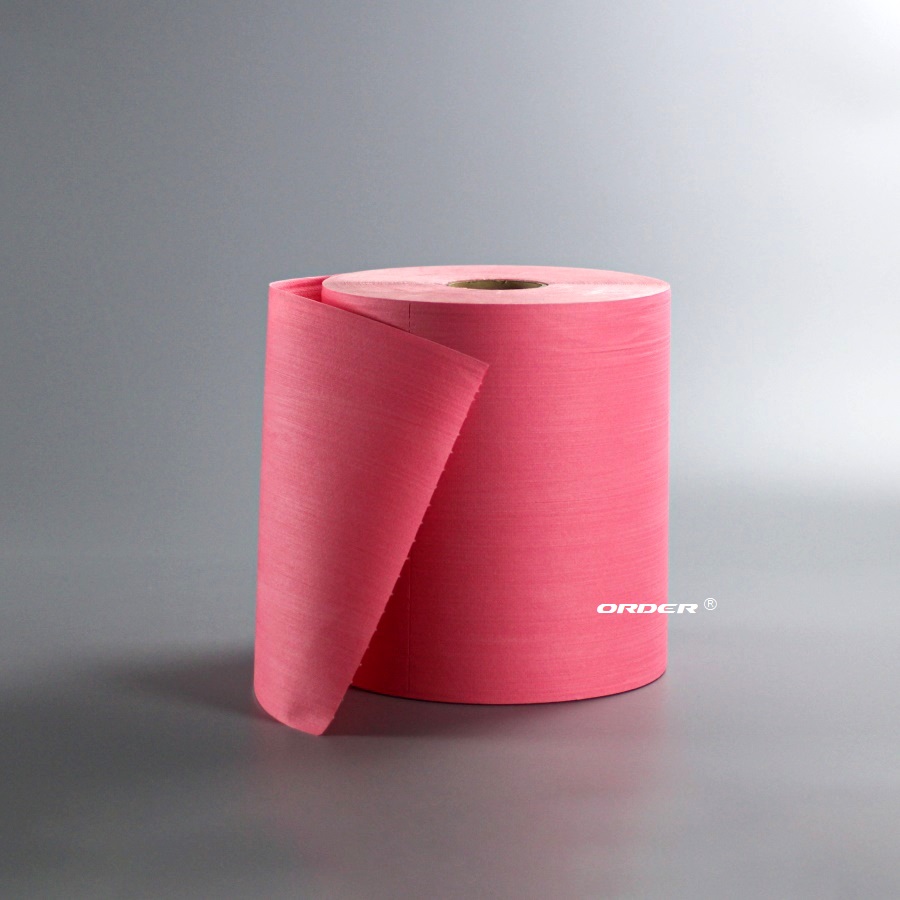 欧德ORDER®KIM-X80R 红色大卷式多用途强韧无纺擦拭布