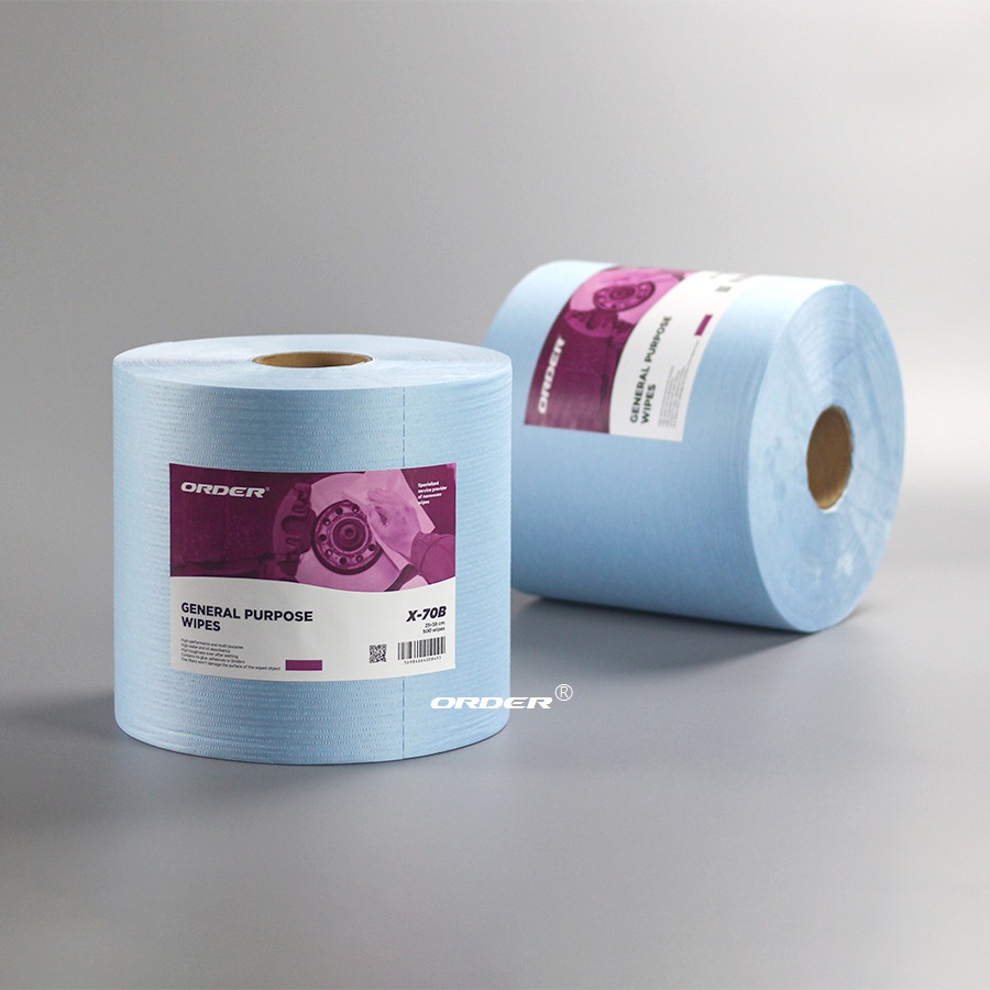 苏州欧德ORDER®X-70B蓝色点断大卷多用途高效能工业擦拭布