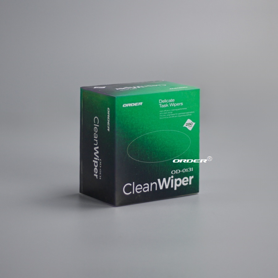 代工生产34155CLEAN WIPER小绿盒光纤清洁擦拭纸光学静电除尘纸巾