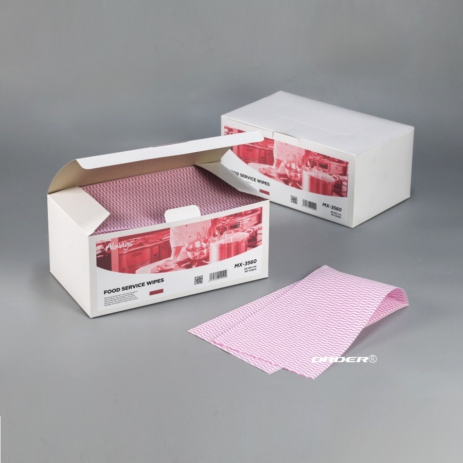 欧德ORDER®代工生产35cmx60cm餐饮专用厨房抗菌无纺清洁擦拭抹布