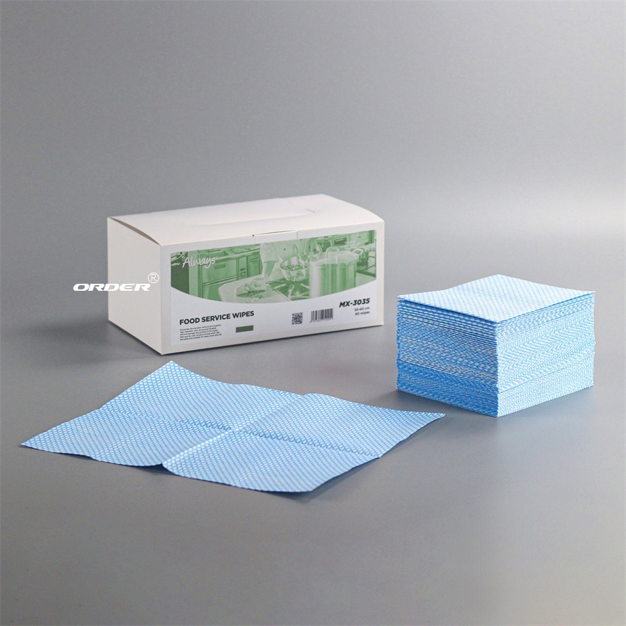欧德ORDER®代工生产35cmx30cm餐饮食品加工产业专用高吸水性吸油性清洁无纺布抹布