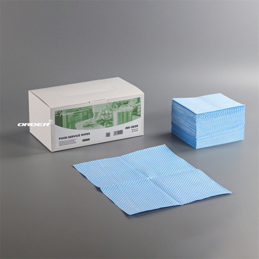 欧德ORDER®代工生产35cmx30cm餐饮食品加工产业专用高吸水性吸油性清洁无纺布抹布