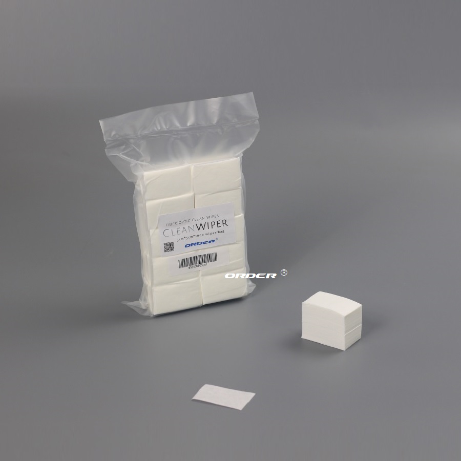 苏州欧德ORDER®小尺寸3cmx5cm光学光纤清洁擦拭巾裸光纤擦拭
