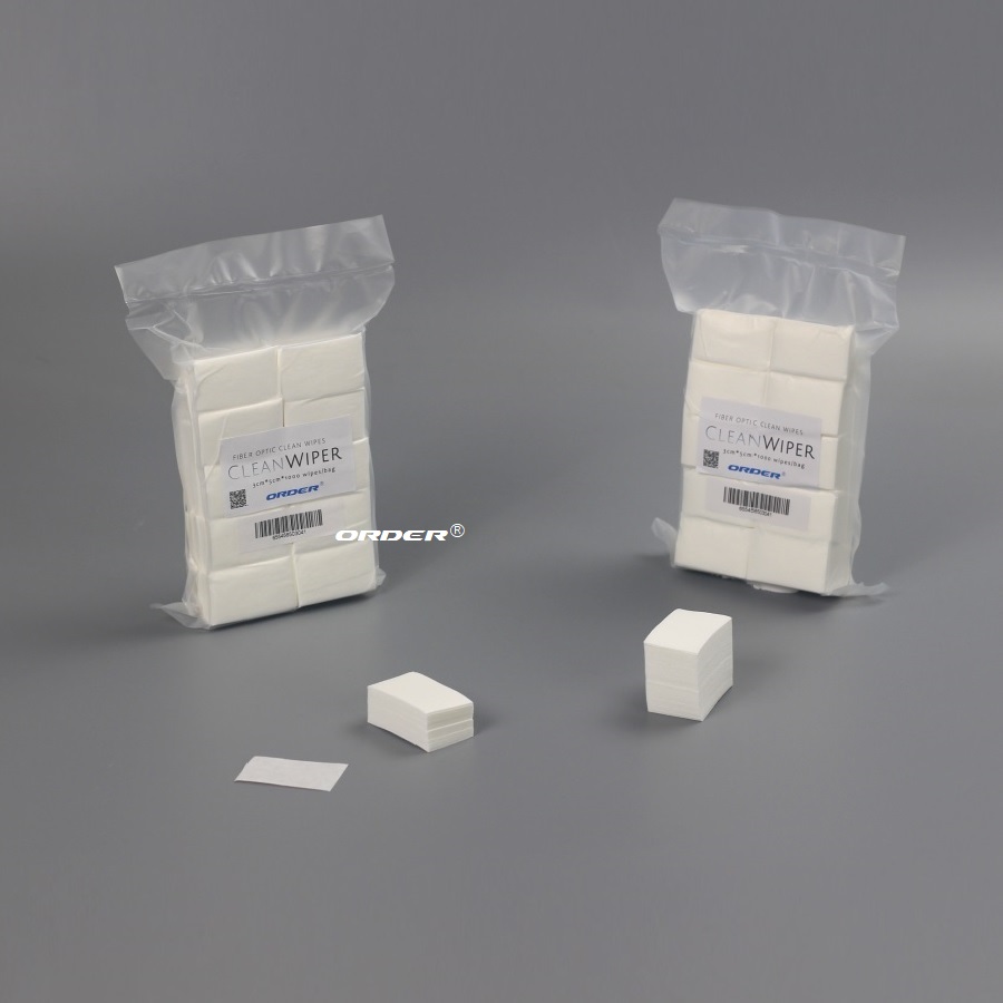 苏州欧德ORDER®小尺寸3cmx5cm光学光纤清洁擦拭巾裸光纤擦拭