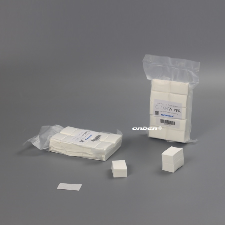 苏州欧德ORDER®小尺寸3cmx5cm光学光纤清洁擦拭巾裸光纤擦拭