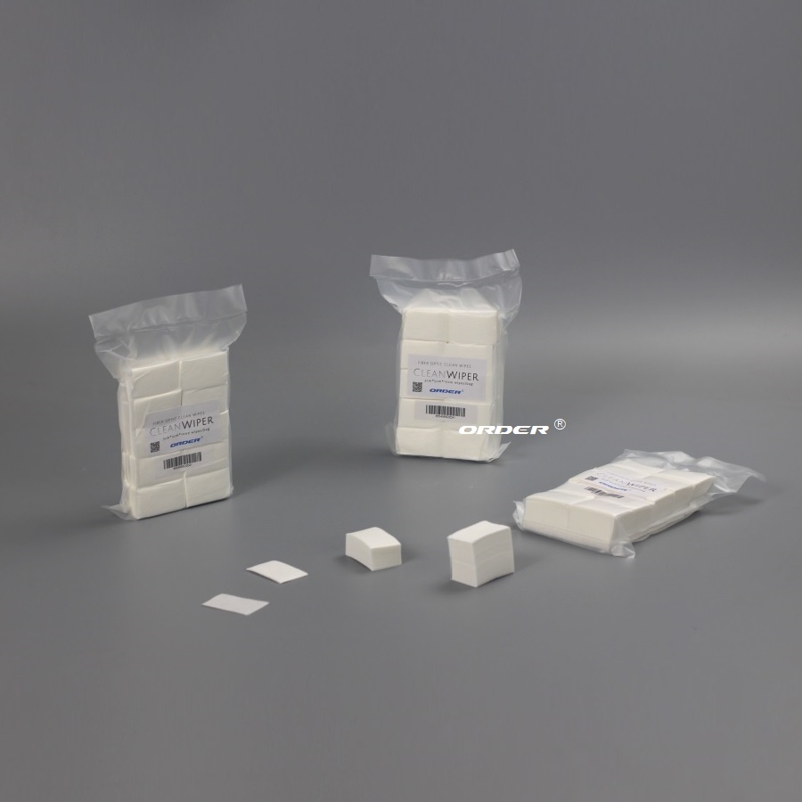 苏州欧德ORDER®小尺寸3cmx5cm光学光纤清洁擦拭巾裸光纤擦拭