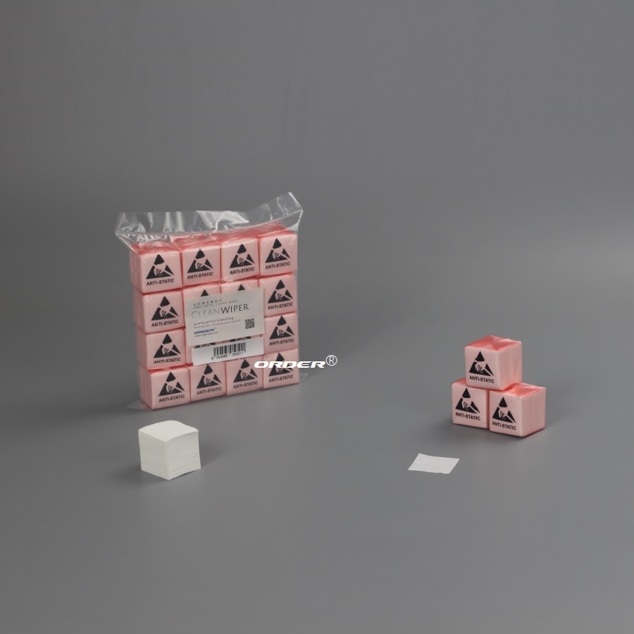 苏州欧德ORDER®小尺寸4cmx4cm光学光纤清洁擦拭巾裸光纤擦拭-副本