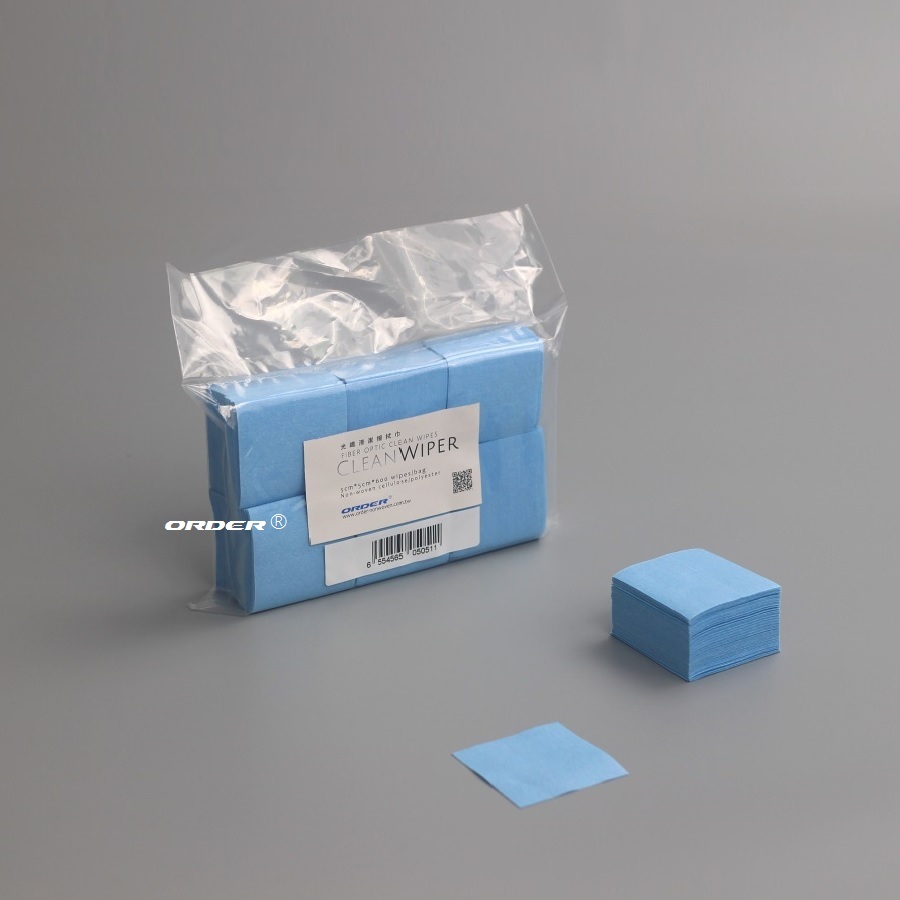 苏州欧德ORDER®小尺寸5cmx5cm光学光纤清洁擦拭巾裸光纤擦拭-副本-副本