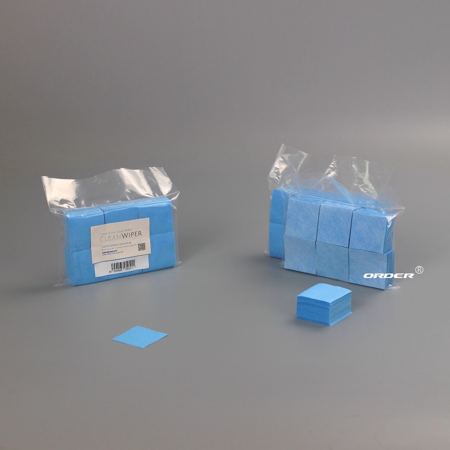 苏州欧德ORDER®小尺寸5cmx5cm光学光纤清洁擦拭巾裸光纤擦拭-副本-副本