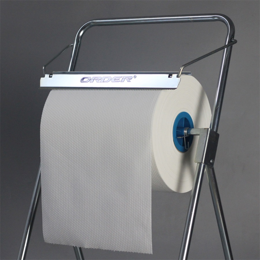 Order®工业清洁布支架经济地板站立铁大巨型卷毛巾分配器