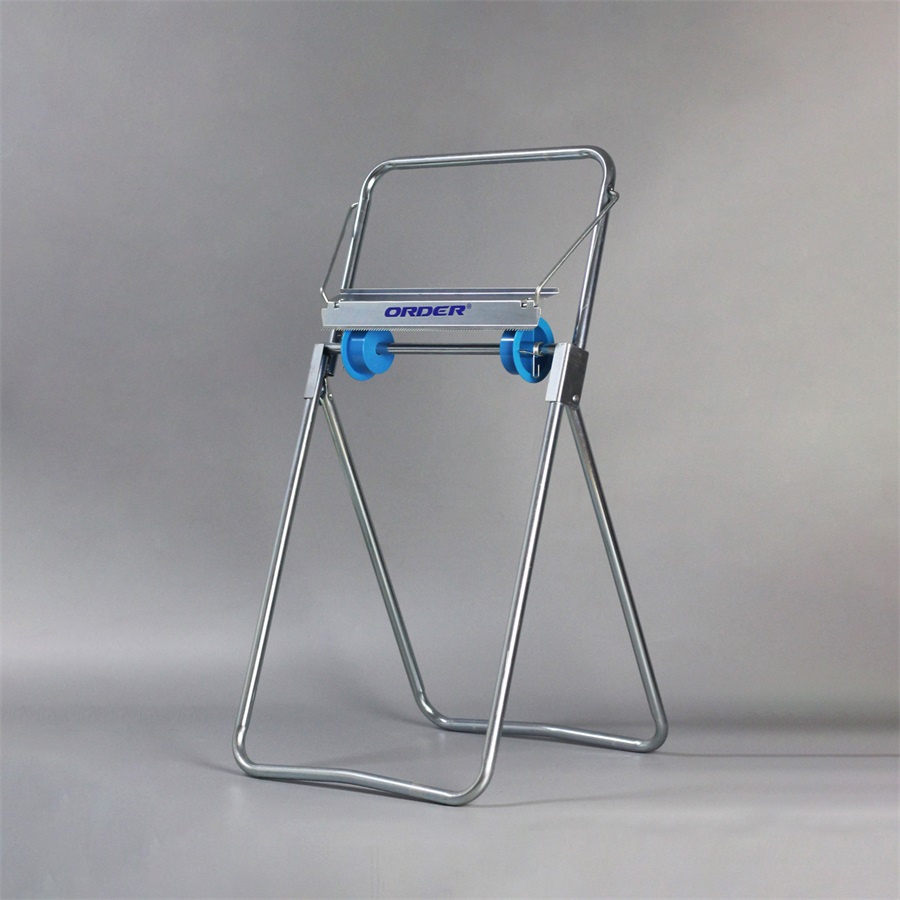 Order®工业清洁布支架经济地板站立铁大巨型卷毛巾分配器